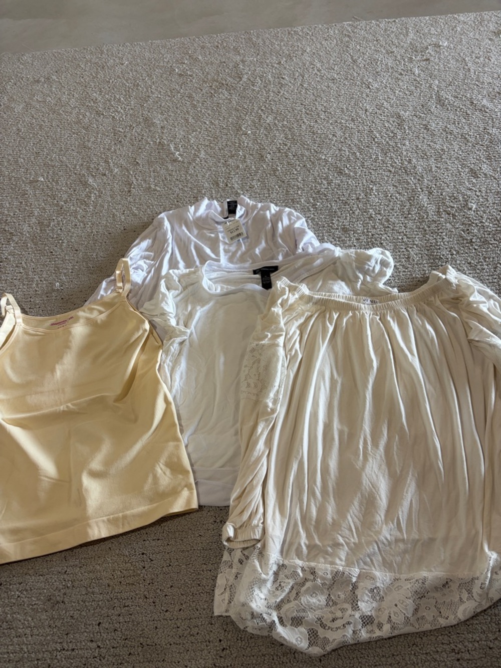 Shapermint Cream & White Women Tops Bundle